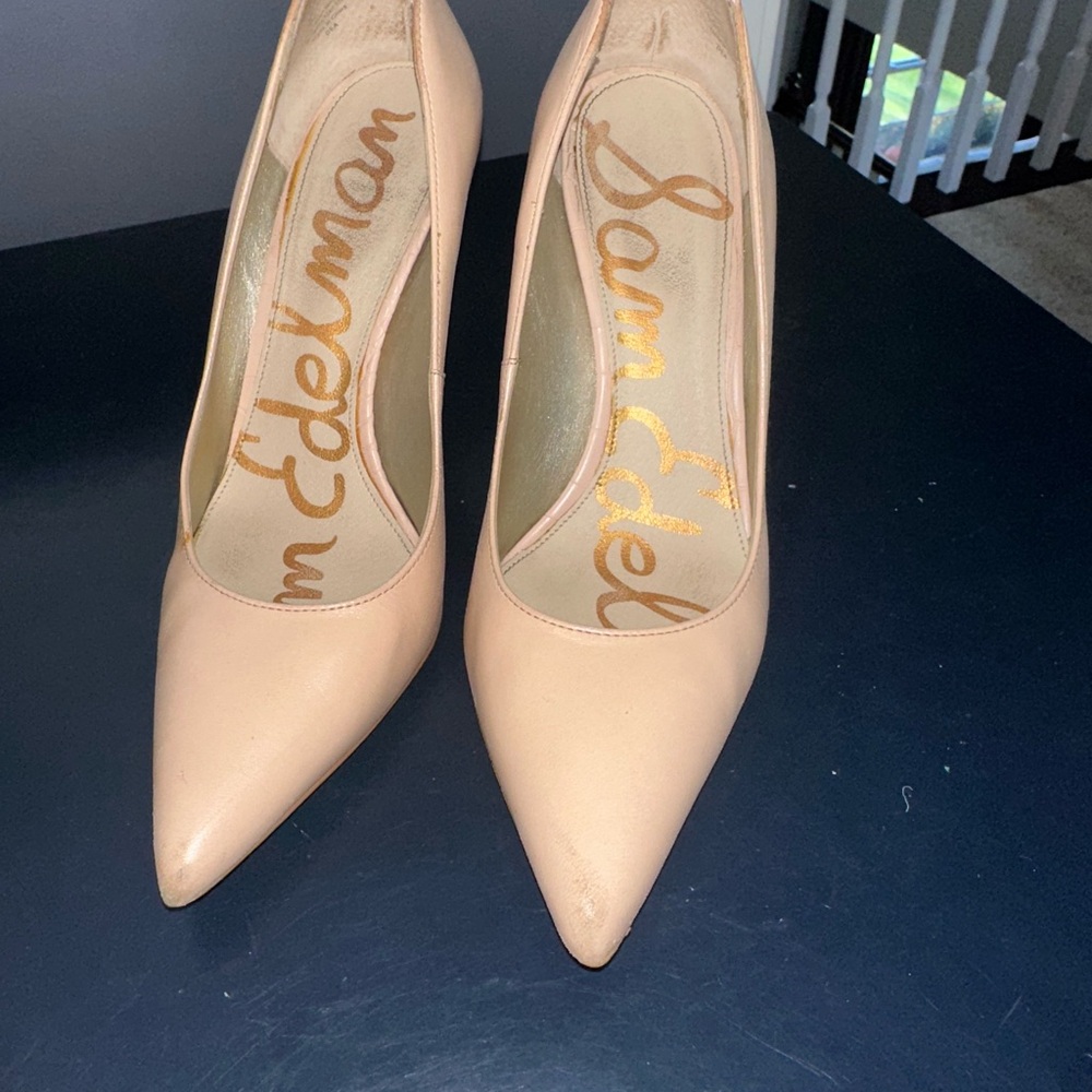 Sam Edelman Beige Pointed Toe Heels